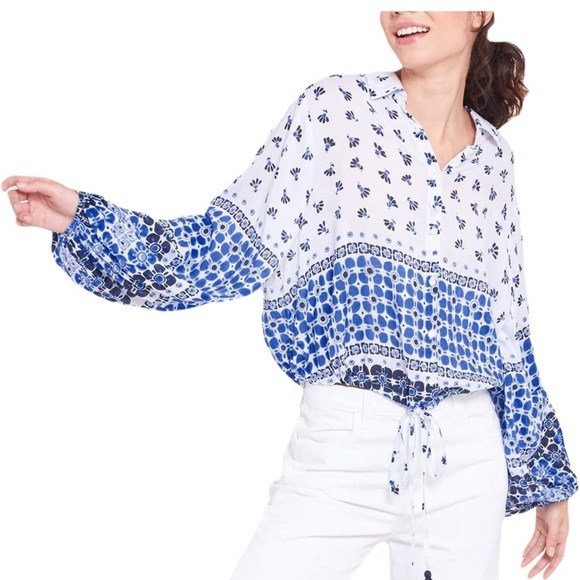 Roberta Roller Rabbit Women's Marble Caleb Top M - Picture 3 of 3